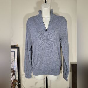 100% EXTRA FINE WOOL men's small 346 brooks brothers sweater quarter zip